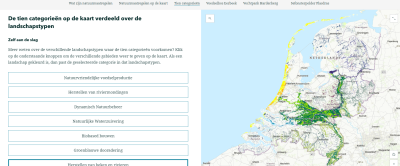 In de storymap is te zien welke categorieën van maatregelen waar in Nederland geschikt zouden zijn. In dit voorbeeld het herstel van beken en rivieren.    